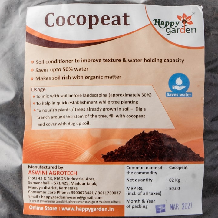 Cocopeat soil lightweight pest free cocopeat nutrient rich beneficial microbes horticult 1
