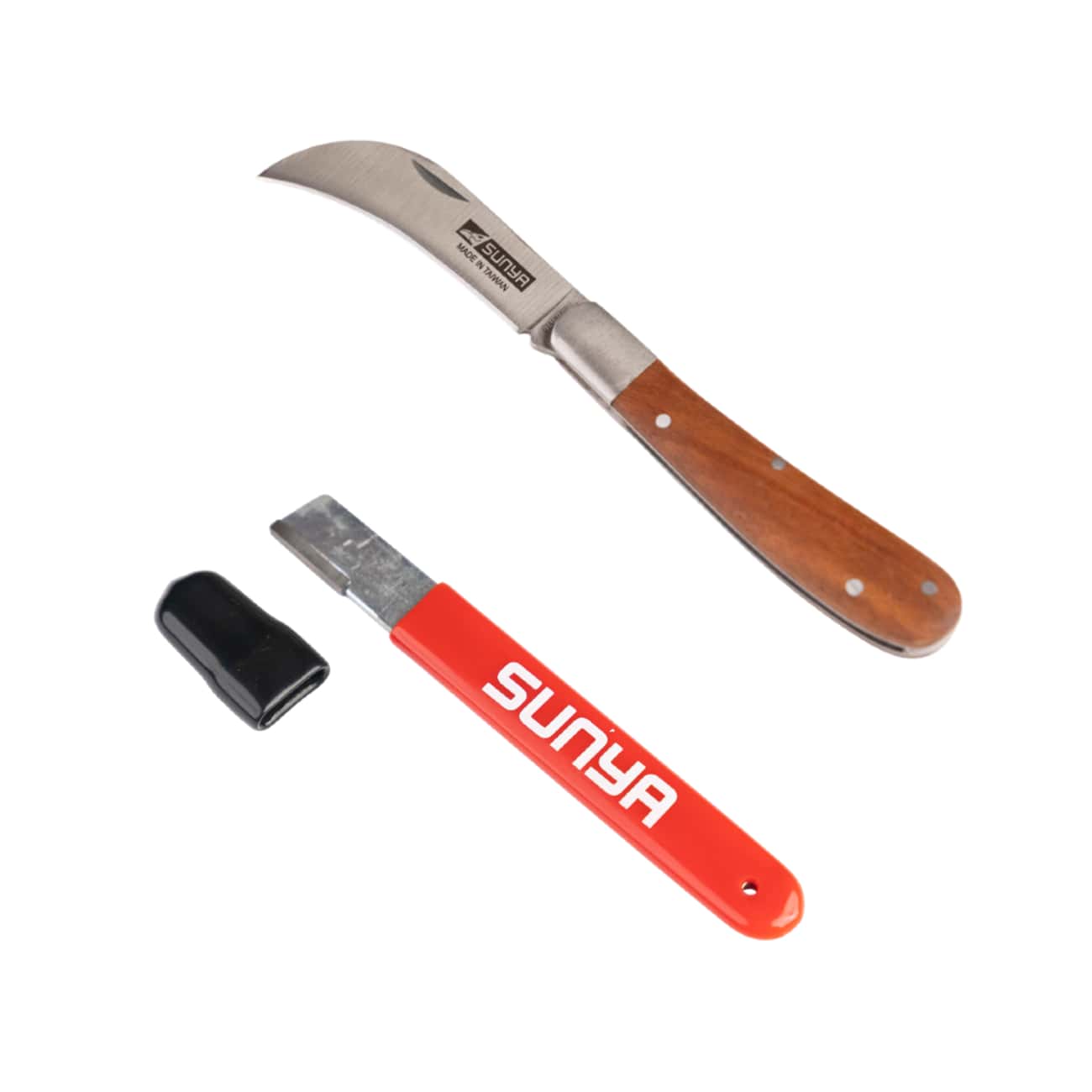 Curved foldable grafting knife sharpening tools horticult